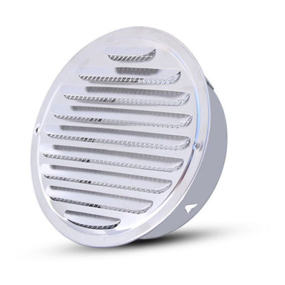 Round Ventilation Grille, Stainless Steel Vent Grille with Net, for 100 mm Opening V1188-MS-520-024