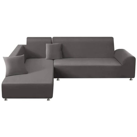 1 Piece Corner Sofa Cover with L Armrests and 1 Pillowcase, Stretch L Shape Cover, 90 to 140 cm V1188-MS-520-030
