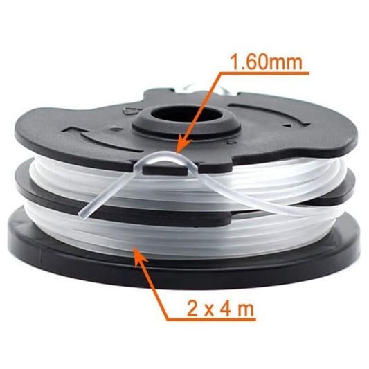 6 Pack Replacement Line Spool Compatible with LIDL Parkside PRTA 20 Li A1 B2 C3 PRT 550 A1 A3 PRT 300 A1, 2 x V1188-MS-520-032