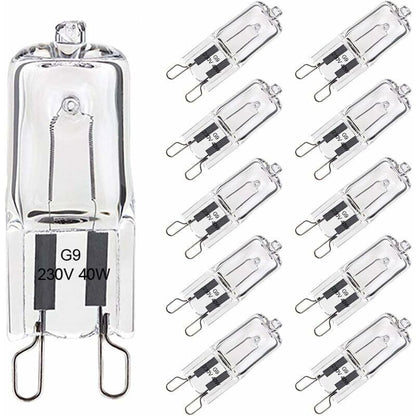 10 Pack G9 Oven Bulb, 40W 230V 300 Degree C, Dimmable Warm White, 480LM V1188-MS-520-033