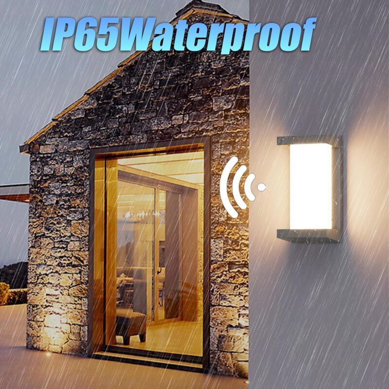2 Pack Wall Light with Motion Sensor, LED 18W 3000K 1200 Lumens, IP65 Waterproof V1188-MS-520-038