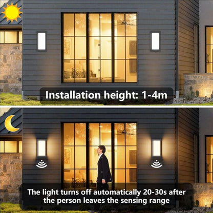 2 Pack Wall Light with Motion Sensor, LED 18W 3000K 1200 Lumens, IP65 Waterproof V1188-MS-520-038