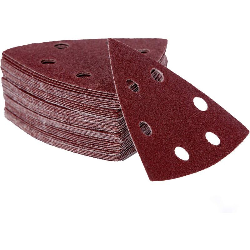 120 Pack Delta Sanding Triangles, 6 Hole Sandpaper, Grit 40 60 80 120 180 240, 90 x 90 x 90 mm V1188-MS-520-039