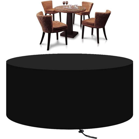 Round Garden Furniture Cover, Heavy Duty 210D Oxford Protective Cover, 128 x 71 cm V1188-MS-520-041