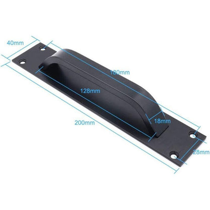 2 Pack Sliding Door Handle, Aluminum Alloy Cabinet and Cupboard Handle, Black, 20 x 4 cm V1188-MS-520-043