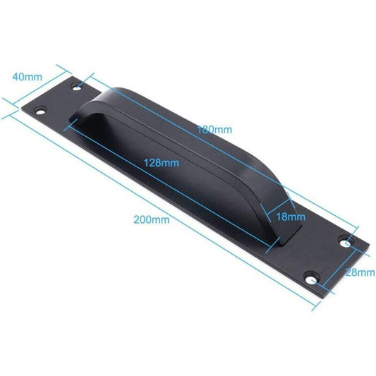 2 Pack Sliding Door Handle, Aluminum Alloy Cabinet and Cupboard Handle, Black, 20 x 4 cm V1188-MS-520-043
