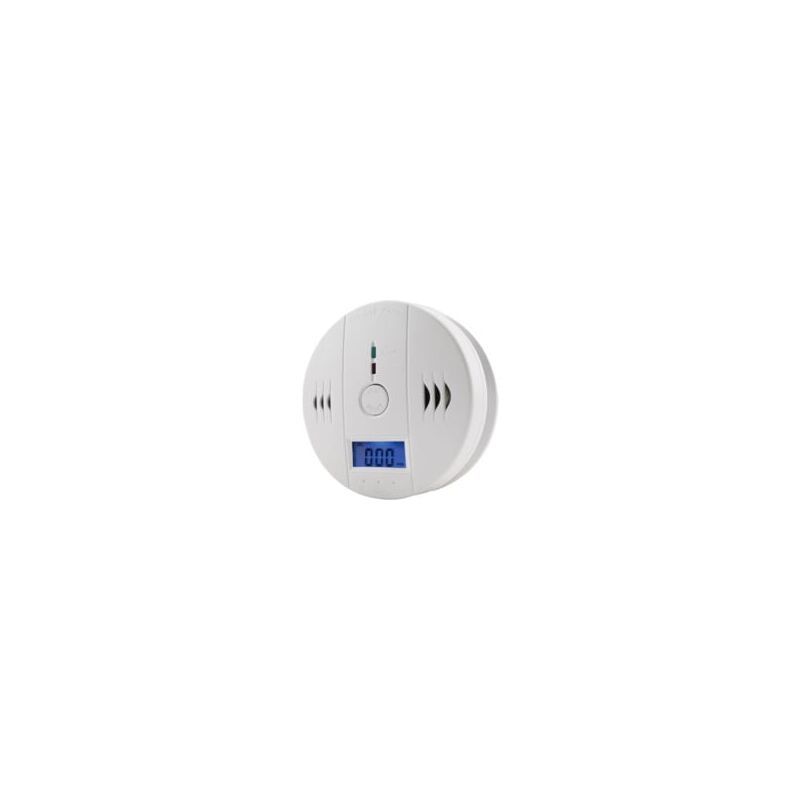Smoke and Carbon Monoxide Detector Alarm, CO Sensor with LCD Display and Memory Function, Battery Operated V1188-MS-520-046