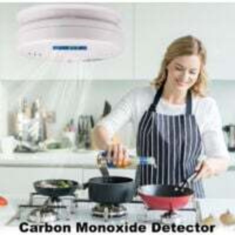 Smoke and Carbon Monoxide Detector Alarm, CO Sensor with LCD Display and Memory Function, Battery Operated V1188-MS-520-046