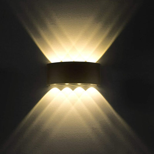 Wall Lamp, LED 8W IP65 Waterproof Aluminum Up Down Light, Warm White V1188-MS-520-052