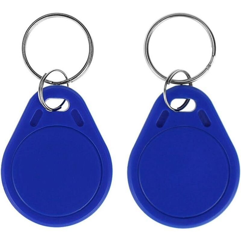 10 Pack RFID NFC Smart Key Tag, 13.56 MHz MF Classic 1K IC S50 Read Only, Blue V1188-MS-520-054