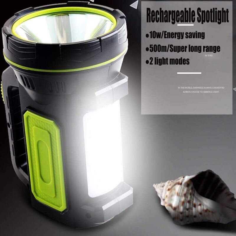 USB Rechargeable LED Flashlight with Side Light, Waterproof Emergency Torch V1188-MS-520-057