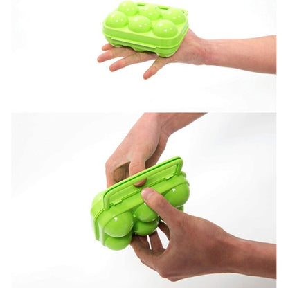 Plastic Egg Box, 6 Grid Foldable Egg Storage Box for Refrigerator V1188-MS-520-058