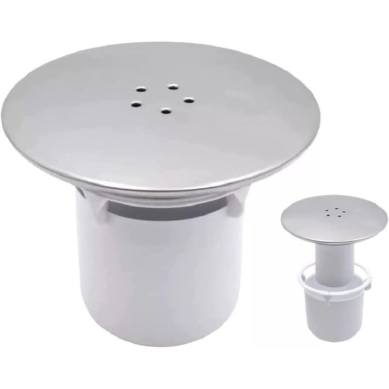Shower Drain Stopper, Replacement Drain Cover, Chrome, 90 mm, 115 mm V1188-MS-520-059