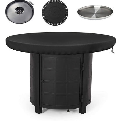 Fire Pit Cover, 420D Waterproof Anti UV Protective Cover, Diameter 100 cm V1188-MS-520-062