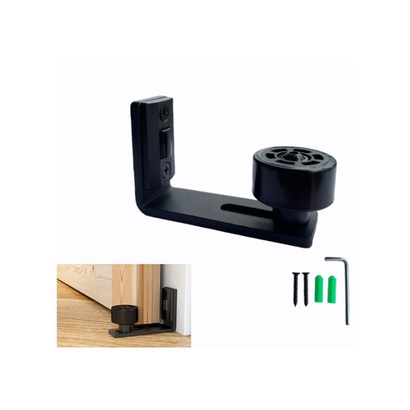 Sliding Door Floor Guide, Adjustable Black Bottom Guide for Sliding Wooden Door V1188-MS-520-064
