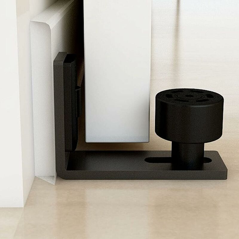Sliding Door Floor Guide, Adjustable Black Bottom Guide for Sliding Wooden Door V1188-MS-520-064