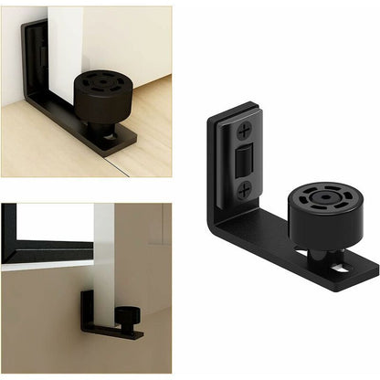 Sliding Door Floor Guide, Adjustable Black Bottom Guide for Sliding Wooden Door V1188-MS-520-064