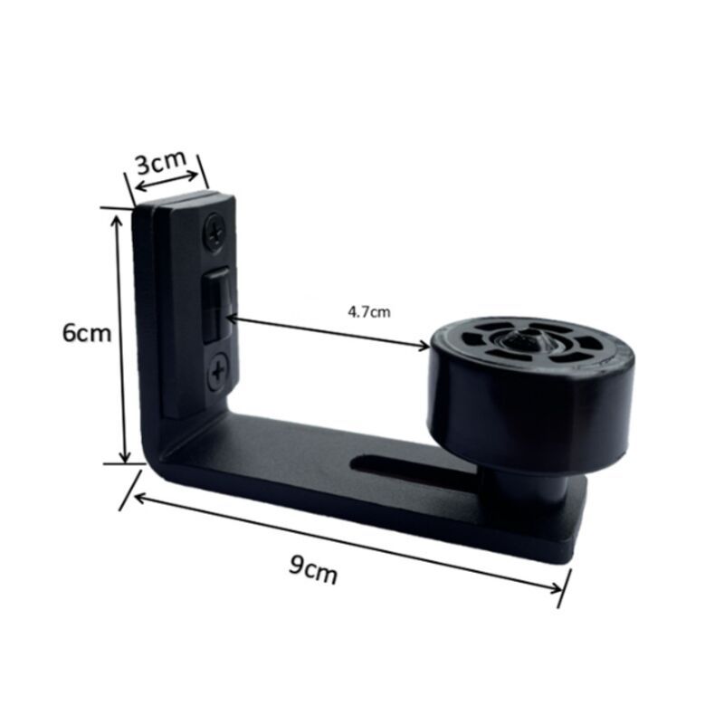 Sliding Door Floor Guide, Adjustable Black Bottom Guide for Sliding Wooden Door V1188-MS-520-064