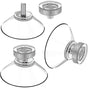 30 Pack Suction Cups with Knurled Nut, Transparent M4 Thread, Diameter 40 mm V1188-MS-520-065