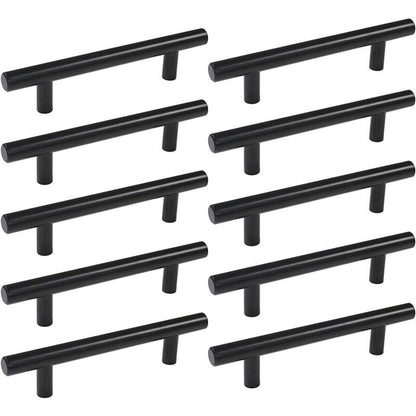 10 Pack Black Stainless Steel T Bar Cabinet Handle, 160 mm V1188-MS-520-067