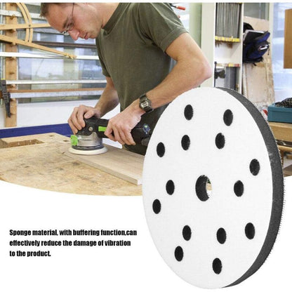 10 Pack Soft Sanding Pad, 15 Hole Soft Sponge Interface Pad, Diameter 150 mm V1188-MS-520-068