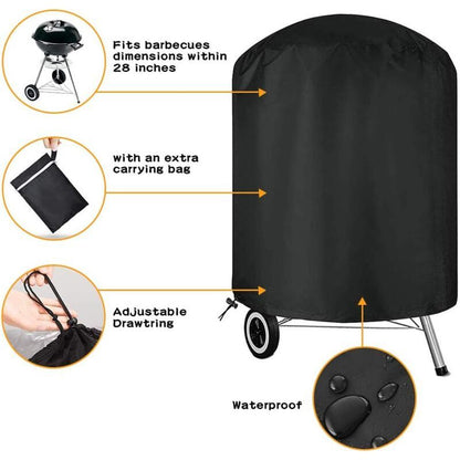 Barbecue Cover for Barbecue and Smoker, Black, 58 x 78 cm V1188-MS-520-083