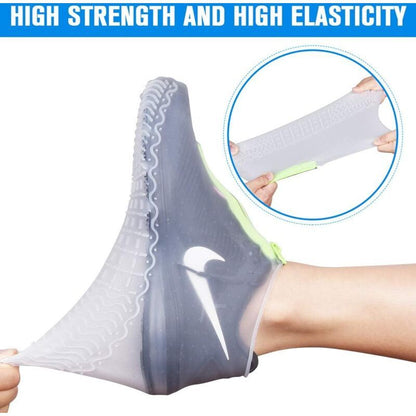Reusable Silicone Shoe Covers with Non Slip Reinforced Sole, L 39 to 42 V1188-MS-520-084
