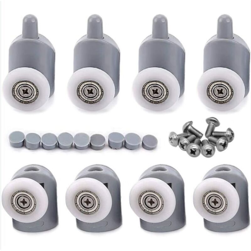 8 Pack Shower Door Roller Caster Wheel, 23 mm V1188-MS-520-089
