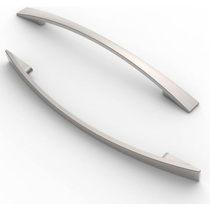 10 Pack Furniture Handles, Brushed Nickel Cupboard and Drawer Handles, 160 mm Hole Spacing V1188-MS-520-091