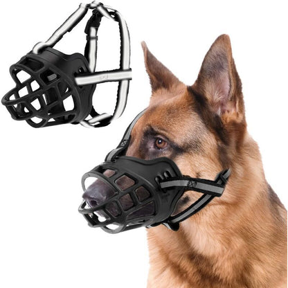 Dog Muzzle with Breathable Mesh and Nylon Headband for Small Medium and Large Dogs, L V1188-MS-520-093