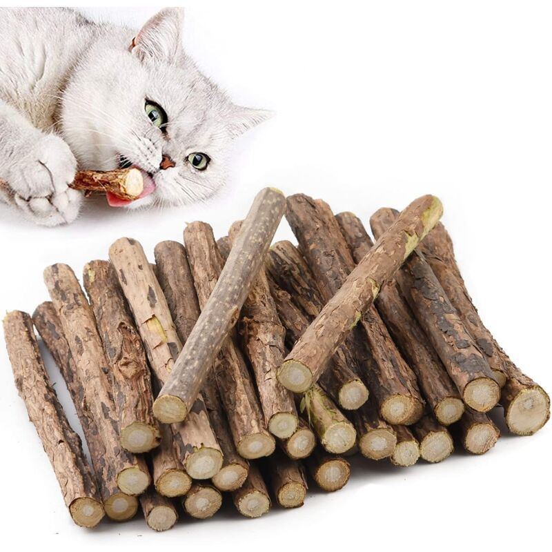 30 Pack Natural Matatabi Catnip Sticks for Dental Treats V1188-MS-520-099