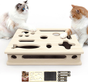 Multi-Functional Cat Claw Care Enrichment Box | Durable Wood Scratcher & Interactive Puzzle for Feline V1188-MS-525-001
