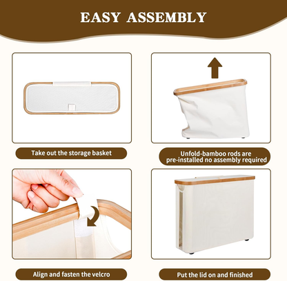 Toilet Paper Storage Basket with Lid, Holds 9-12 Rolls, Beige V1188-MS-525-002