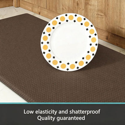 Brown Non-Slip Kitchen Mats , Easy Clean Stain Resistant Kitchen Rugs for Sink, Laundry, Office(40*60*0.8cm) V1188-MS-525-005