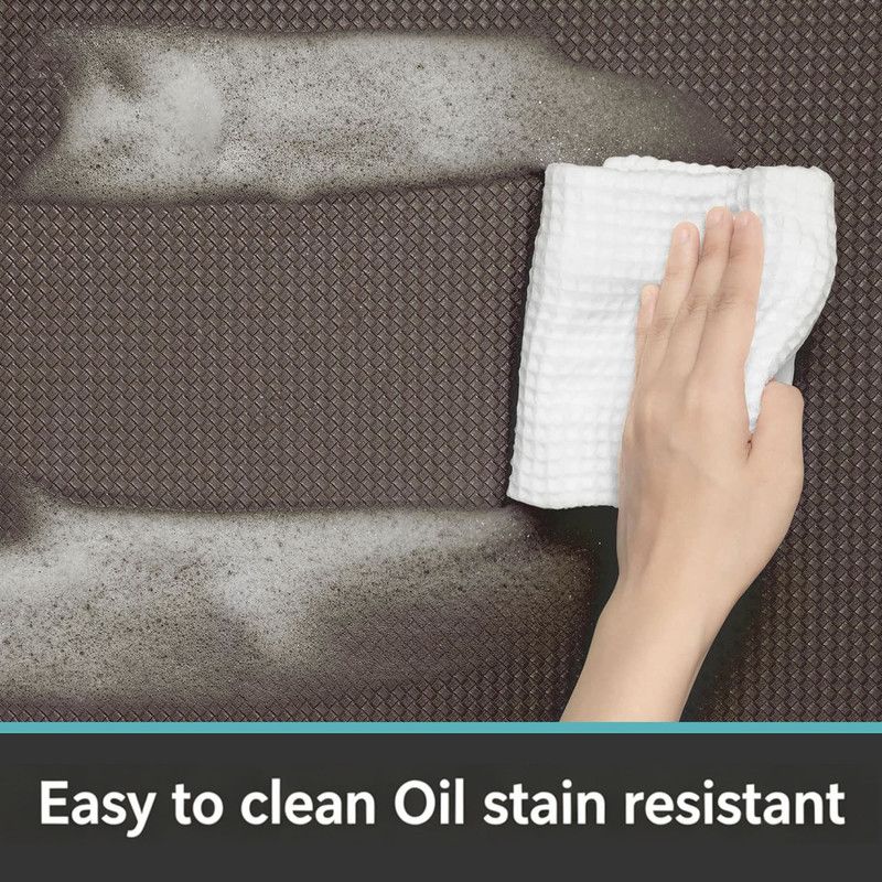 Brown Non-Slip Kitchen Mats , Easy Clean Stain Resistant Kitchen Rugs for Sink, Laundry, Office(44*70*0.8cm) V1188-MS-525-006