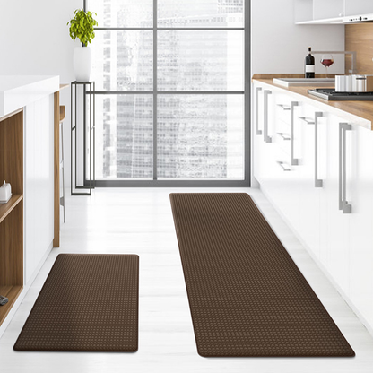 Brown Non-Slip Kitchen Mats , Easy Clean Stain Resistant Kitchen Rugs for Sink, Laundry, Office(44*75*0.8cm) V1188-MS-525-007