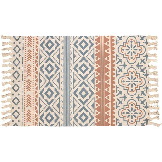 Bohemian Cotton Rug with Fringe for Living Room Bedroom, 60 x 90 cm V1188-MS-527-003