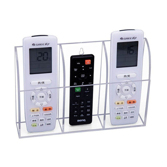 Clear Acrylic Wall Mounted Remote Control Holder and Media Organizer V1188-MS-527-008