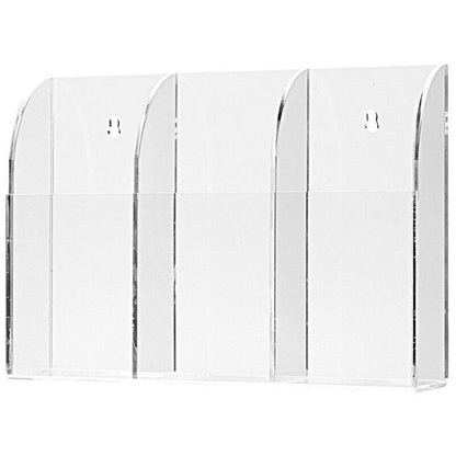 Clear Acrylic Wall Mounted Remote Control Holder and Media Organizer V1188-MS-527-008