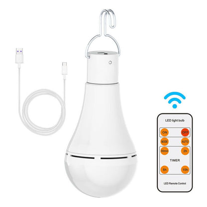 USB Rechargeable 7W E27 LED Light Bulb with Remote Control and Hook V1188-MS-527-010