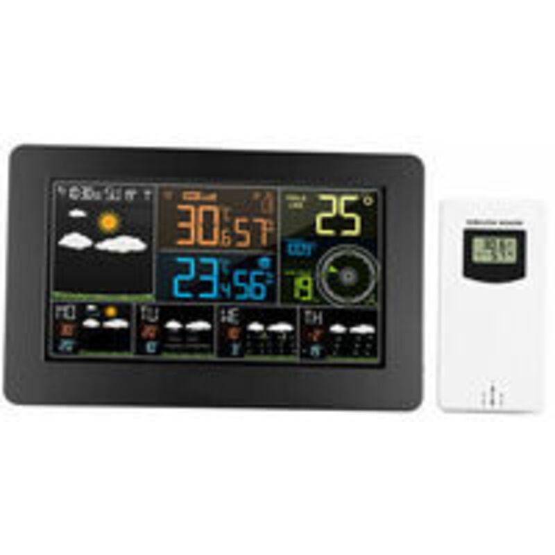 WiFi Color Weather Station with App Indoor Outdoor Temperature Humidity Pressure Wind Speed Clock V1188-MS-527-019