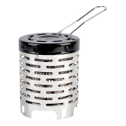 Mini Camping Gas Stove Metal Heater with Handle and Stainless Steel Cover V1188-MS-527-021