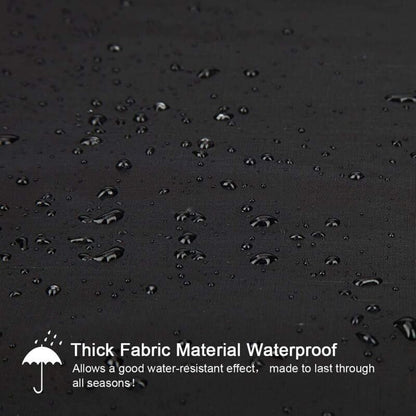 Black Oxford Rectangular Garden Furniture Table Cover with UV Protection, 210 x 140 x 80 cm V1188-MS-527-023