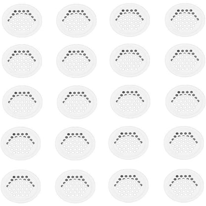 20 Pcs White Round Stainless Steel Ventilation Grilles for Kitchen Cabinet Furniture, 35 mm V1188-MS-527-029
