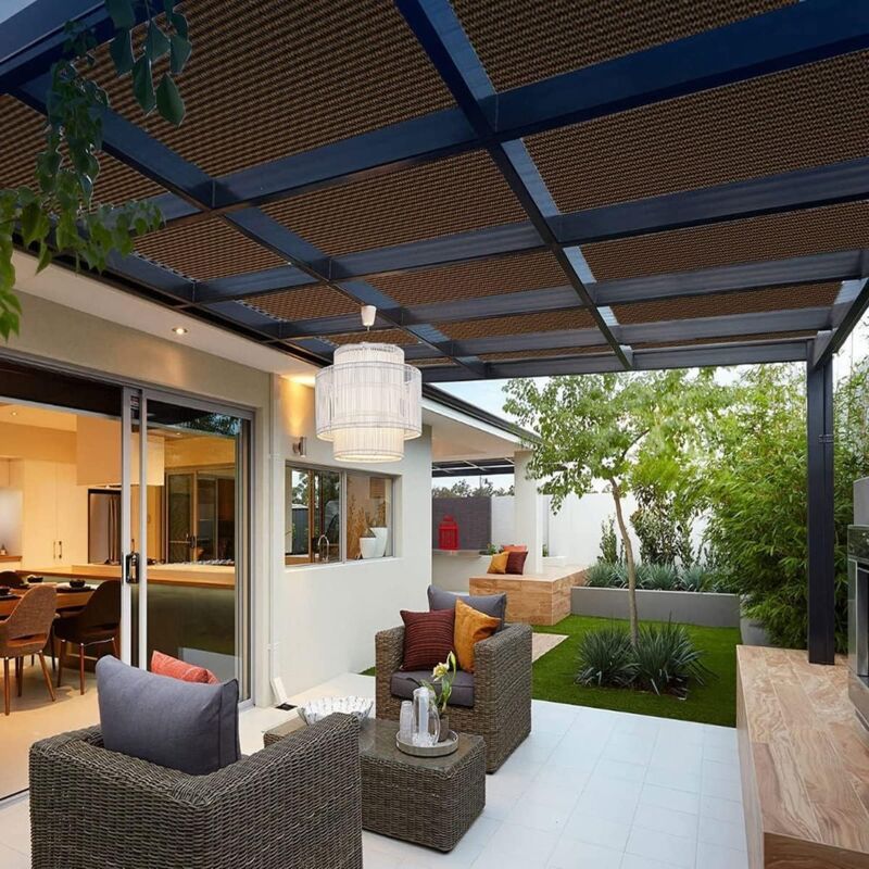 HDPE Shade Cloth with Eyelets for Garden Balcony Greenhouse Pergola, 4 x 4 m V1188-MS-527-034