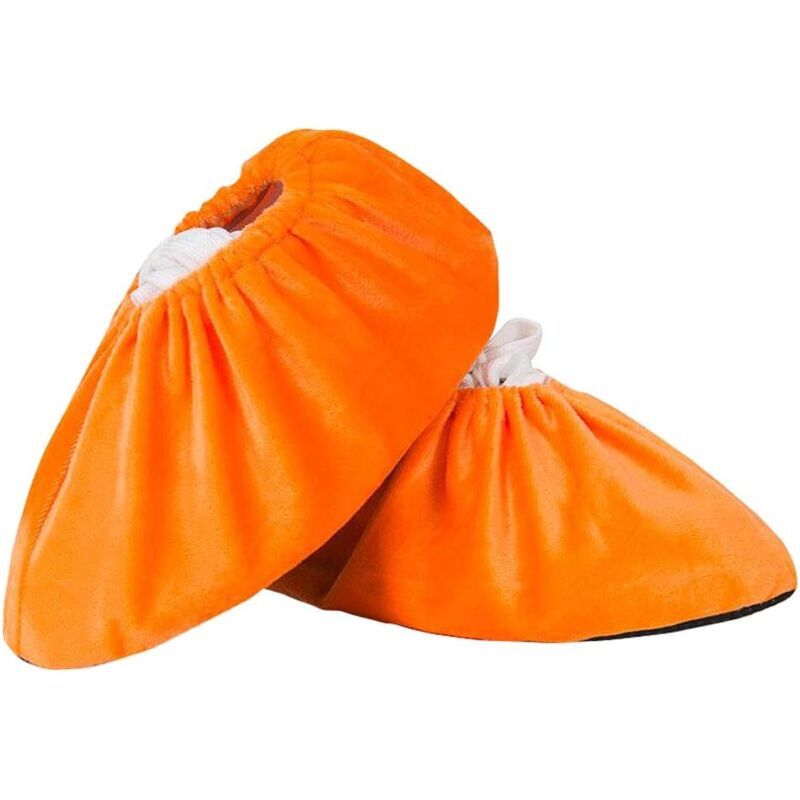 5 Pairs Orange Adult Overshoe Covers, Size 37 to 43 V1188-MS-527-036