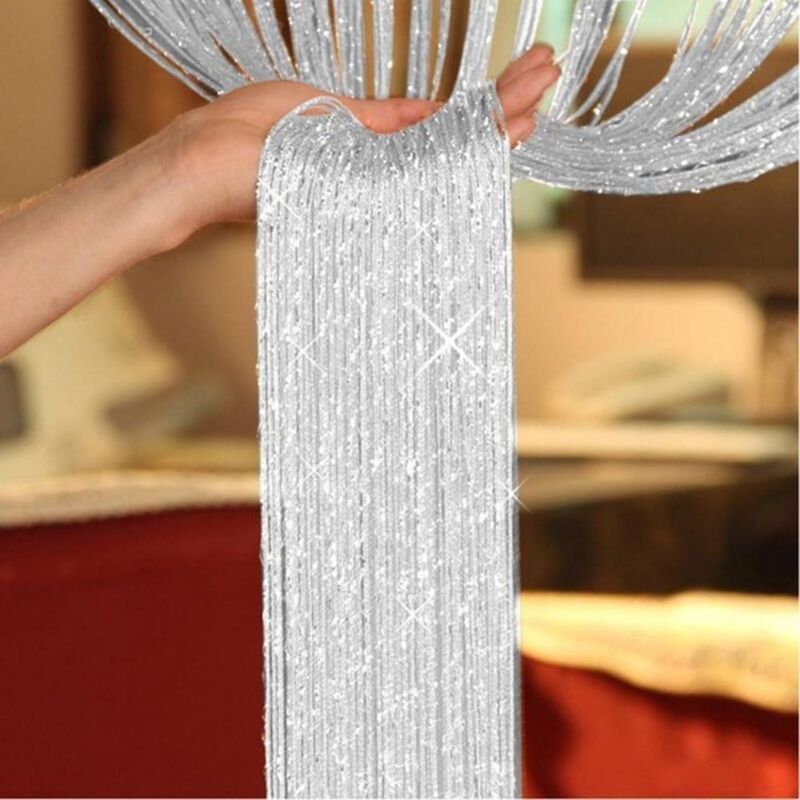 Fringe Door Curtain Wall Panel Room Divider for Home Patio Bedroom Cafe, 1 x 2 m V1188-MS-527-040