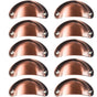 10 Pcs Red Copper Vintage Shell Handles for Drawer Cabinet, 8.2 x 3.5 cm V1188-MS-527-042