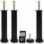 4 Pcs Black Screw In Metal Bed Legs Adjustable Slat Feet, 20 cm Plus 2 cm, 3 x 3 cm V1188-MS-527-045