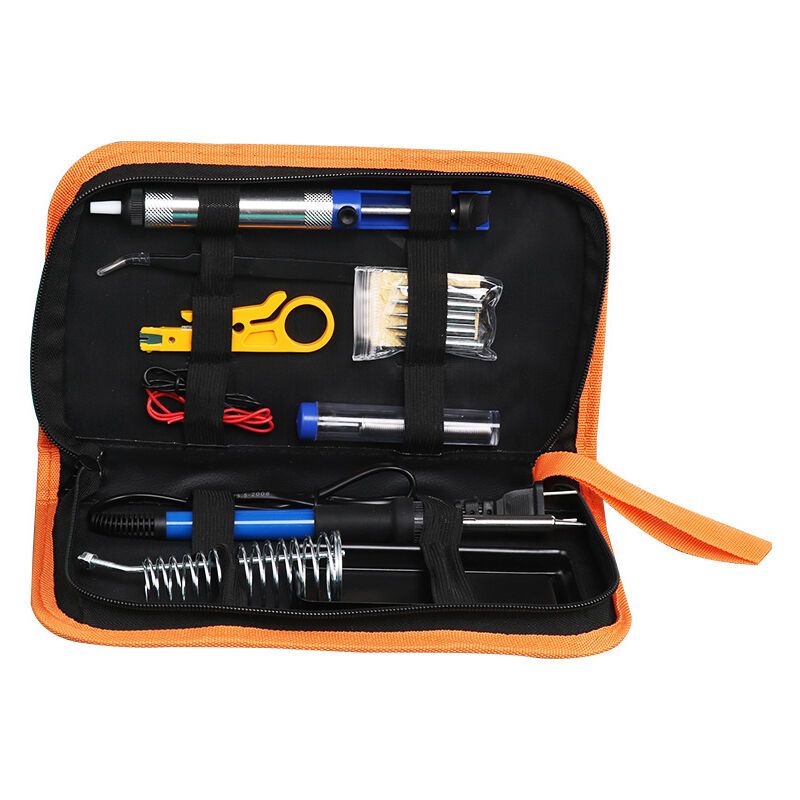 60W Soldering Iron Kit 200 to 450 C with Tips Pump Wire Cutter Stand and Tool Case V1188-MS-527-050